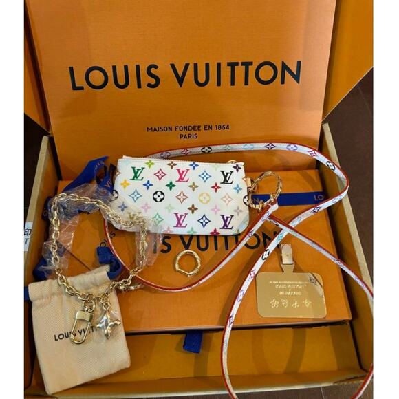Louis Vuitton Murakami Multicolor Phone Holder LV X TM Pouch Rare New 2025 - Picture 3 of 16